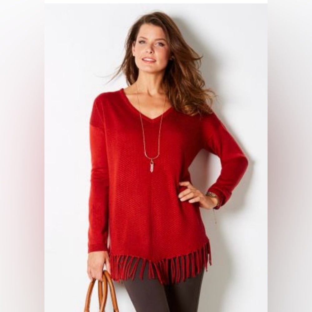 Central Park West Sweater Red Large EUC